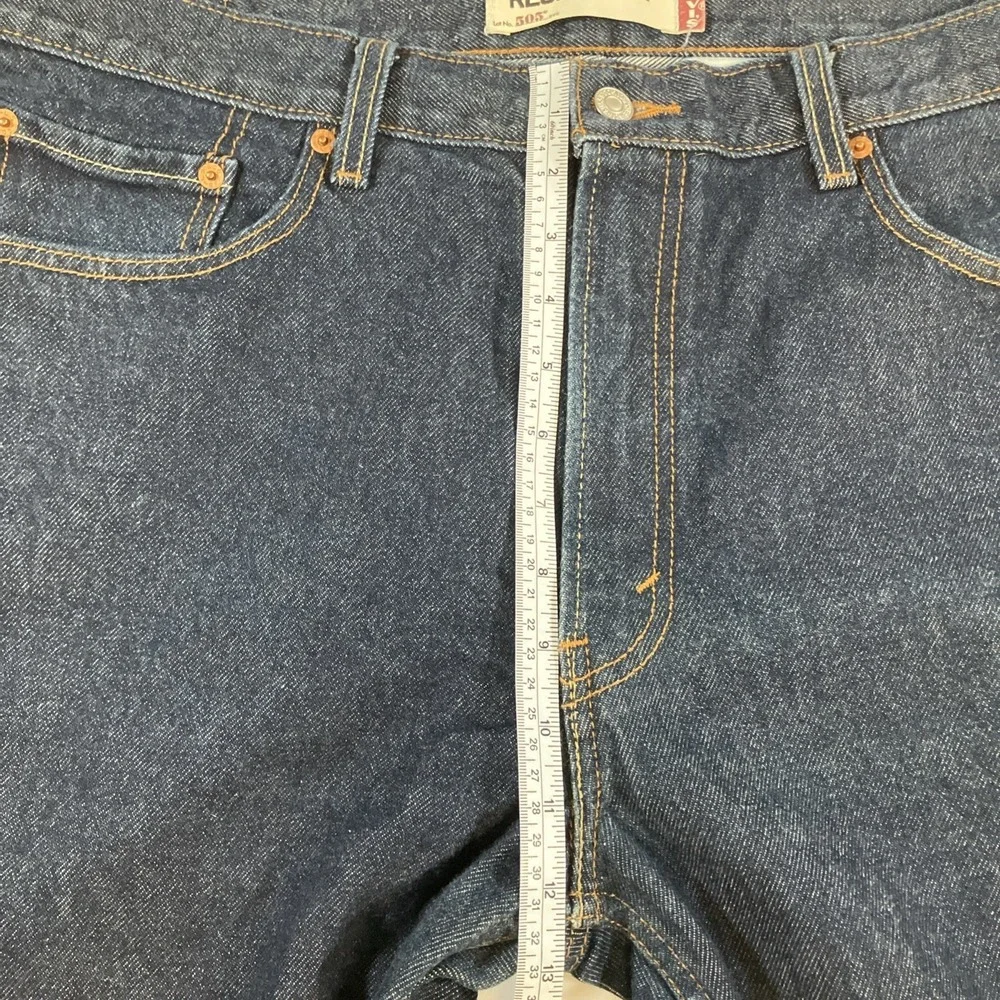 Vintage Levi's 505 Jeans Mens 36x36 Dark Wash Blue Regular Fit Denim Y2K